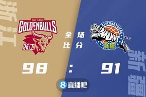🏀程帅澎25+7 吴前20+8 阿不都29分 浙江大逆转胜新疆